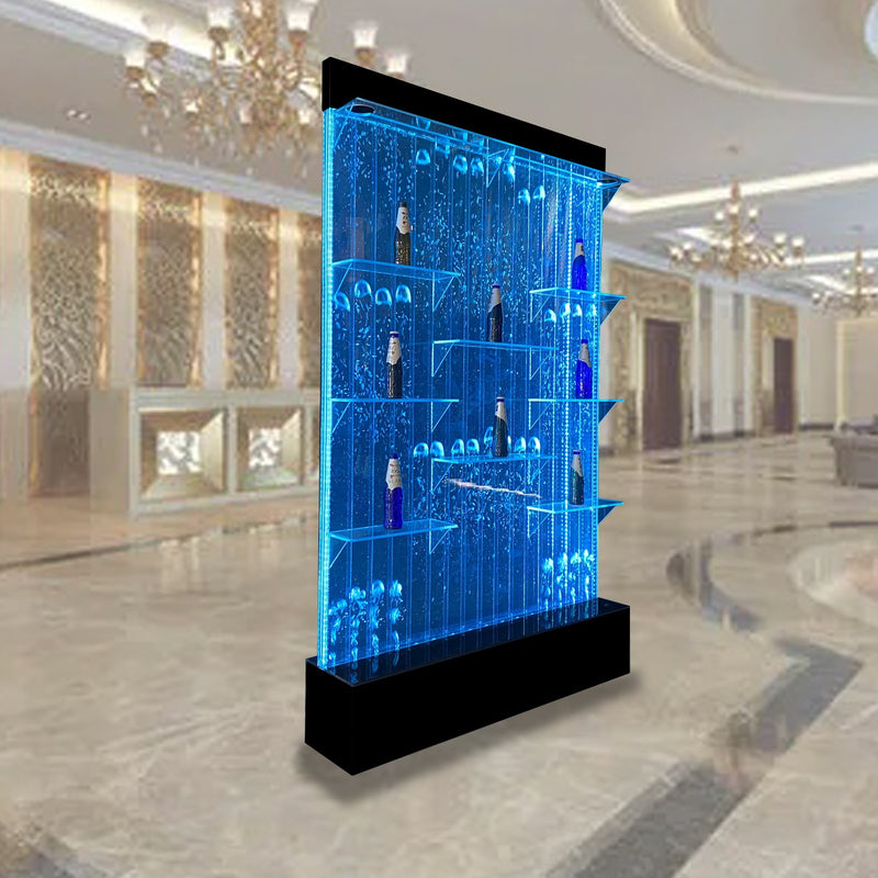 Painel decorativo de bolhas com prateleiras de LED RGB