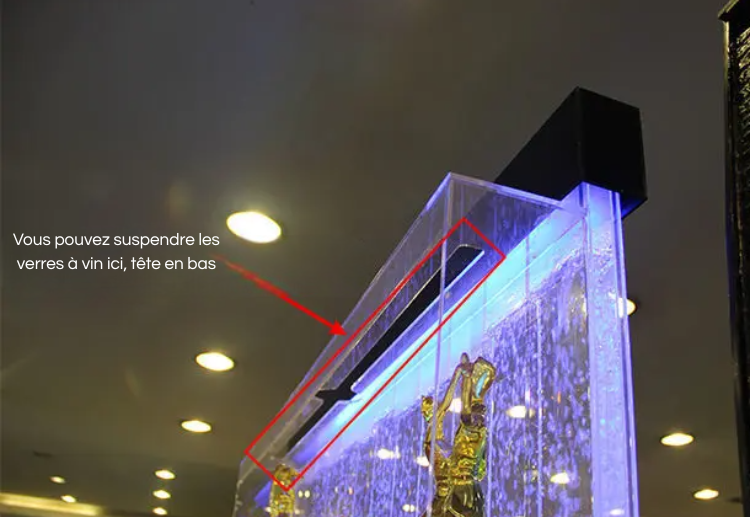 Painel decorativo de bolhas com prateleiras de LED RGB