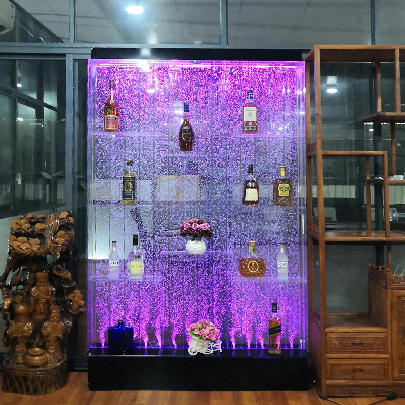 Painel decorativo de bolhas com prateleiras de LED RGB